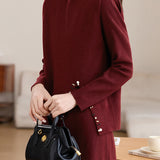 Exquisite Beaded Knitted Two-Piece Dress