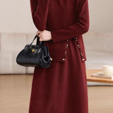 Exquisite Beaded Knitted Two-Piece Dress