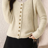 Casual Loop Terry Knitted Cardigan