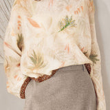 Casual Floral Loose Knitted Sweater