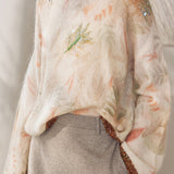 Casual Floral Loose Knitted Sweater