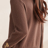 Color-Block Bowknot Jacquard Knitted Top