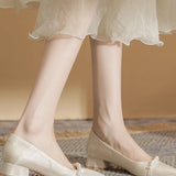 Low-Heel Pointed-Toe French Style Flat Shoes