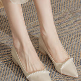 Low-Heel Pointed-Toe French Style Flat Shoes