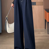 Casual Retro High-Waist Wide-Leg Pants