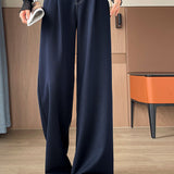 Casual Retro High-Waist Wide-Leg Pants