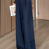 Casual Retro High-Waist Wide-Leg Pants