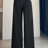 Casual Retro High-Waist Wide-Leg Pants