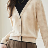 Casual Versatile Color-Block Fake Two-Piece Half-High Neck Knitted Top