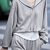 Casual Versatile Fake Two-Piece Top And Pants Two-Piece Set