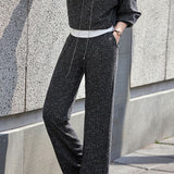 Casual Versatile Fake Two-Piece Top And Pants Two-Piece Set