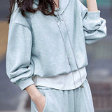 Casual Versatile Fake Two-Piece Top And Pants Two-Piece Set