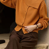 Casual Irregular Collar Design Cardigan