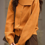 Casual Irregular Collar Design Cardigan