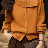 Casual Irregular Collar Design Cardigan