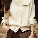 Casual Irregular Collar Design Cardigan