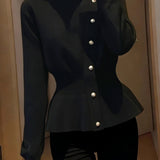Elegant Temperament Half-High Neck Waist-Cinched Pullover Long-Sleeve Knitted Top
