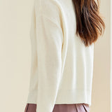 Casual Chain Design V-Neck Knitted Top