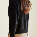 Casual Chain Design V-Neck Knitted Top