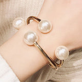 Elegant Temperament Double-Layer Half-Open Pearl Bracelet