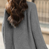 Casual Elegant V-Neck Pearl Pullover Knitted Top