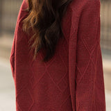 Casual Elegant V-Neck Pearl Pullover Knitted Top