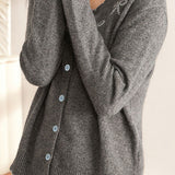 Casual Versatile Color-Block Bow-Knot Cardigan