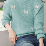 Casual 3D Bow-Decorated Loose Knitted Top