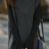 Casual Half-High Neck Loose Versatile Knitted Vest