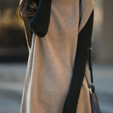 Casual Half-High Neck Loose Versatile Knitted Vest