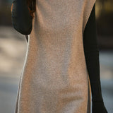 Casual Half-High Neck Loose Versatile Knitted Vest