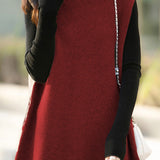 Casual Half-High Neck Loose Versatile Knitted Vest