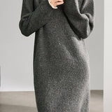 Casual Versatile V-Neck Lace Knitted Dress