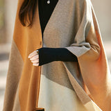Casual Wool Versatile Color-Block Shawl