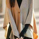 Casual Wool Versatile Color-Block Shawl