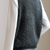 Casual Versatile U-Neck Sequined Sleeveless Vest