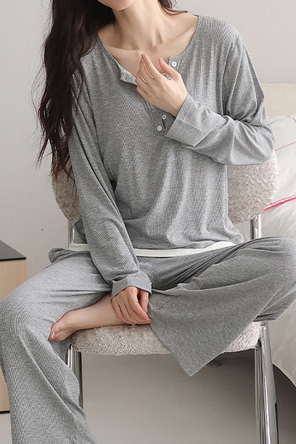 Casual Fake Two-Piece Loungewear Set