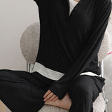 Casual Fake Two-Piece Loungewear Set