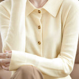 Casual Polo Collar Loose Knitted Cardigan