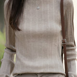 Casual Color-Block Off-Shoulder Knitted Top