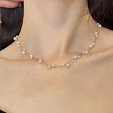 Elegant Double-Pearl Necklace