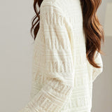 Casual Hollow-Out Jacquard Knitted Top