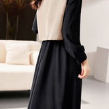Elegant Vest and Dress Two-Piece Set