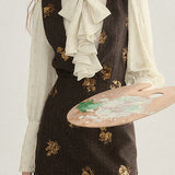 Elegant Retro Sequined Camisole Dress and Shirt Two-Piece Set