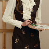 Elegant Retro Sequined Camisole Dress and Shirt Two-Piece Set