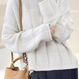 Casual Versatile Plaid Turtleneck Long-Sleeve Pullover Sweater