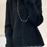 Casual Versatile Plaid Turtleneck Long-Sleeve Pullover Sweater