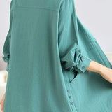 Casual Minimalist Solid-Color Lapel Long-Sleeve Shirt Jacket