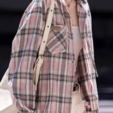 Casual Versatile Plaid Hooded Shirt