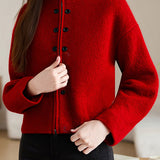 Casual Versatile Double-Breasted Double-Zipper Cardigan